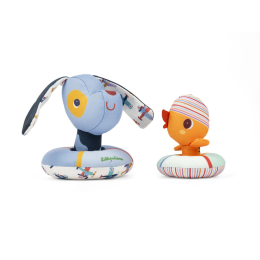 Jouets de bain flottants - Jules le chien et son canard avec bouées Lilliputiens