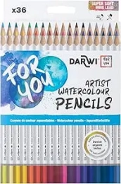 36 crayons de couleur aquarellables Darwi For You - Darwi