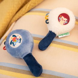 Hochets maracas Jules le chien et Léon le hérisson en tissu – dès 3 mois Lilliputiens