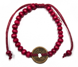 Bracelets Feng shui de Bali Bracelets Fend shui - Rose Rouge