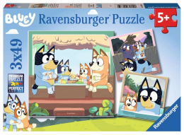 Puzzle 3x49 pièces Les aventures de Bluey Ravensburger