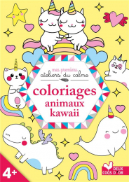 Coloriage animaux Kawaii Deux coqs d'Or