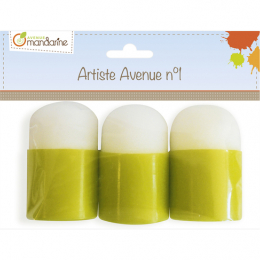 Set de 3 tampons mousse Avenue Mandarine