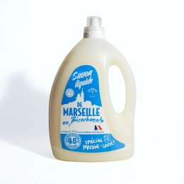 Lessive liquide Savon de Marseille au bicarbonate 3L Linge propre- Le serail