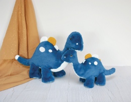 Peluche Dinosaure Bleu 40 cm Doudou et compagnie