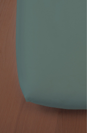 Drap housse Bleu vintage - GREEN CLIM - 60x120 cm - Kadolis