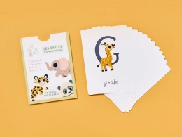 Cartes d'apprentissage "L'alphabet avec les animaux" Il était un an
