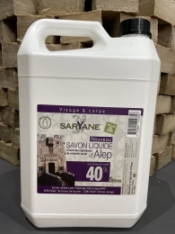 Bidon Savon liquide tradition Alep 40% Huile de baie de Laurier 5 L Sardane