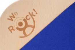 WeRock Board Planche d'équilibre en bois avec rebord Feutre Okotex Cobalt blue