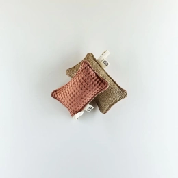 Éponge lavable Grattante en Coton Brique & jute Chamarrel