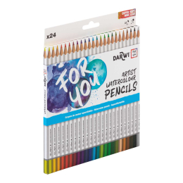 24 crayons de couleur aquarellables Darwi For You - Darwi