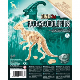 Dinosaure Parasaurolophus 3D en bois à assembler Buki