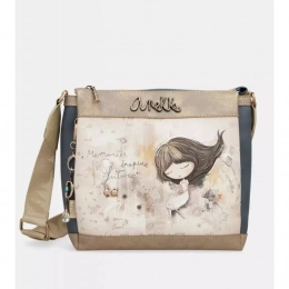 Sac Bandoulière 3 Compartiments blues "Memories" Anekke