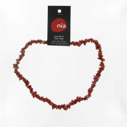 Jaspe rouge - Collier baroque de pierres protectrices perles - Nia