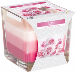 Bougie en pot arc-en-ciel - Rose