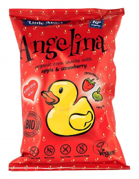 Angelina chips de maïs pomme  fraise  30 g bio Little Angel