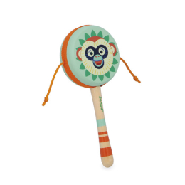 Tambour à mains Singe Gioia – Jouet musical en bois dès 2 ans – Janod