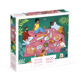 Puzzle Pique-nique entre amis 1000 pièces en carton – dès 8 ans Janod