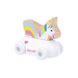 Voiture licorne en bois Royaume enchanté Cross Roads – Dès 12 mois – Janod