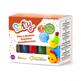 Softy - Assortiment 6 x 62g pâte à modeler enfant souple