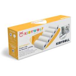 KIDYROLL 1 x 5 rouleaux papier coloré pour KIDYPRINT
