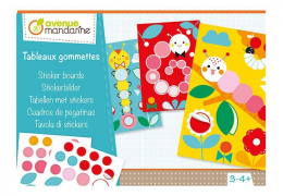 Boîte créative, Tableaux gommettes, Chenilles Avenue Mandarine