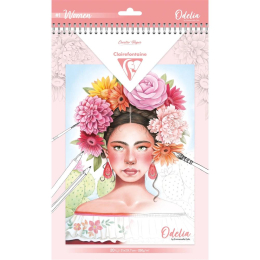 Bloc de coloriage multi-techniques Odelia Les femmes - A4 20 feuilles 250 g - Odelia