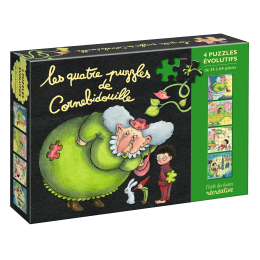 Puzzles évolutifs - Les quatre puzzles de Cornebidouille – puzzle enfant – Moulin Roty