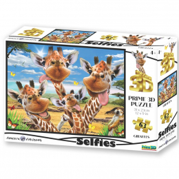 Puzzle 3D Selfie de girafes 63 pièces