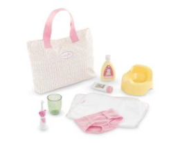 Coffret accessoires à langer Tulipes pour poupon 36 cm - Corolle