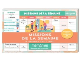 Missions de la semaine Mémoniak - Bloc aimanté 52 semaines - Editions 365