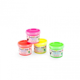 4 pots de peinture à doigts fluo Les Schmouks Moulin Roty