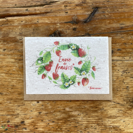 Carte à planter Envie de fraises Les cartes de Lulu
