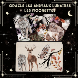 20 cartes Oracle des Animaux Lunaires Les Moonettes