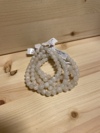 Bracelet boule 06mm Pierre de lune beige A