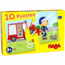 10 Puzzles véhicules d'intervention HABA