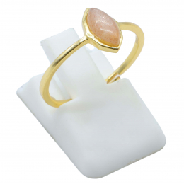 Bague Argent 925 Quartz Rose Marquise