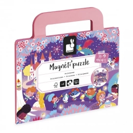 Magnéti’Puzzle Princesses 36 pièces – Puzzle magnétique nomade dès 4 ans – Janod