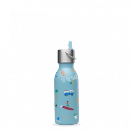 Bouteille isotherme 350 ml Honolulu bleu Qwetch