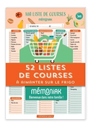 52 listes de courses Mémoniak - Bloc aimanté - Editions 365