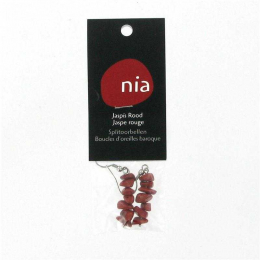 Jaspe rouge - Boucles d'oreilles baroque de pierres protectrices perles - Nia