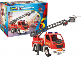 First construction Camion de pompiers avec grande échelle Revell