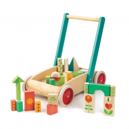 Chariot de marche avec blocs Tender Leaf Toys