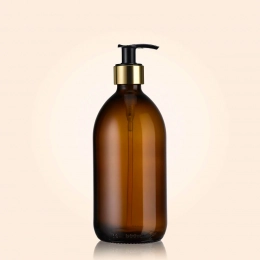 Flacon rechargeable en verre ambré 500ml Avril