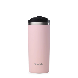 Qwetch Travel mug isotherme inox matt PASTEL ROSE 470ml