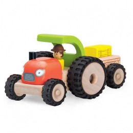 Tracteur avec remorque en bois WonderWorld