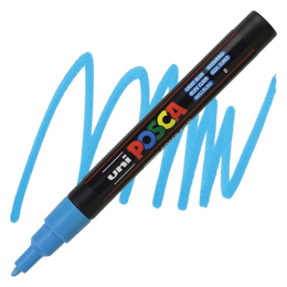 Marqueur PC3M pointe fine 0,9-1,3 mm Bleu clair POSCA