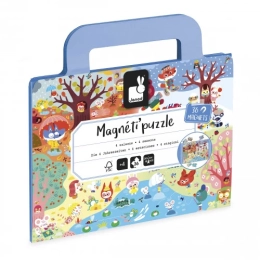 Magnéti’Puzzle 4 saisons 36 pièces – Puzzle magnétique nomade dès 4 ans – Janod