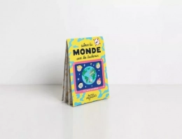 Affiche tour du monde pliée planisphère enfant Les Mini Mondes