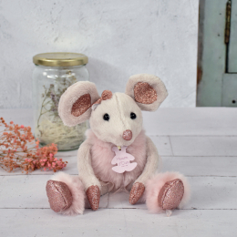 Peluche Souris étoile Rose - 25 cm Histoire d'ours